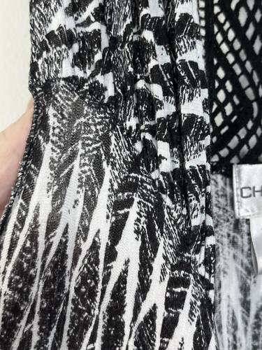 Chico's Travelers size 1 Geometric Print Boho Vest 1 M 4 6 (09) - Picture 8 of 11