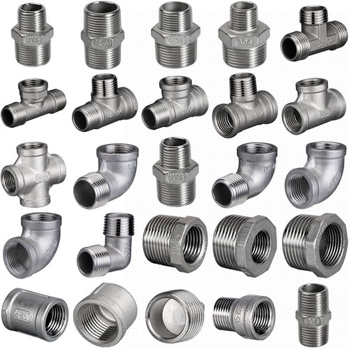 BSP Stainless Steel Pipe Fittings Adapter Connector Nipple/Elbow/Tee/Cross/Bush - Bild 1 von 31