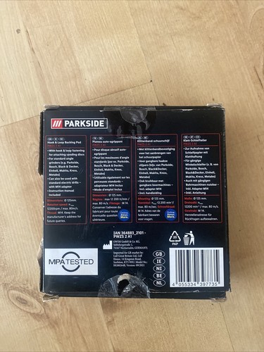 Parkside Hook & Loop Backing Pad PWZS 2 A1 125mm - Bild 3 von 4