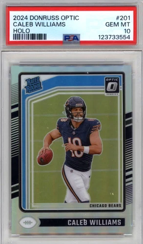 2024 Donruss Optic Caleb Williams RC Rated Rookie Silver Holo #201 PSA 10