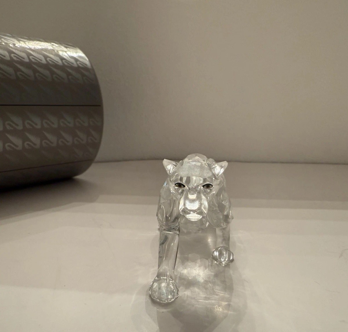 Swarovski Jaguar Leopard Panther Crystal Figurine #217093, Retired