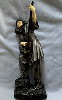 Signed D H Chiparus France Art Deco Pierrot Bronze Statue 16" Original