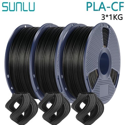SUNLU 3x1KG Carbon Fiber PLA 3D Printer Filament 1.75mm PLA-CF 15% Carbon Fiber