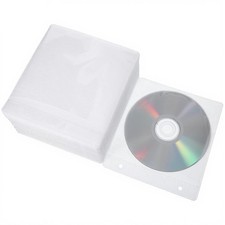Clear Double Sided Plastic CD DVD Storage Sleeves Window 5.7x5.1 In 100PK