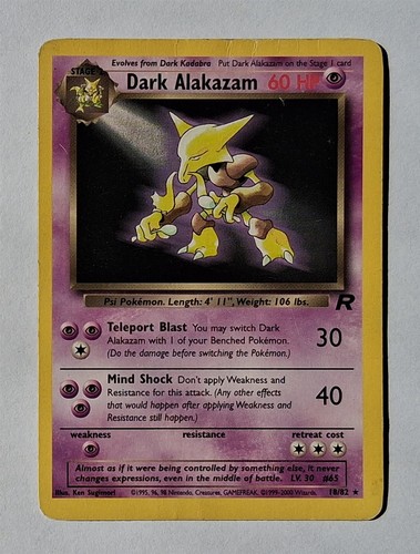 Pokemon - Dark Alakazam - Team Rocket 18/82 - Rare - HP