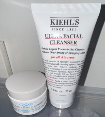 Kiehl's Ultra Facial Cleanser 2.5 fl.oz & Rare Earth Clay Mask Size.95Oz SET