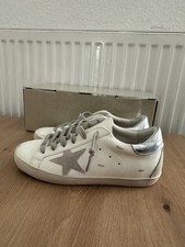 Golden Goose Damen Sneaker Leder weiß grau s...