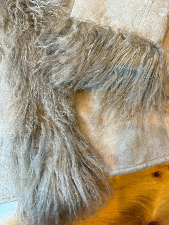 Abrigo de cuero de gamuza LG Penny Lane Shaggy Boho Y2K XOXO de colección para mujer Foto 4 de 4