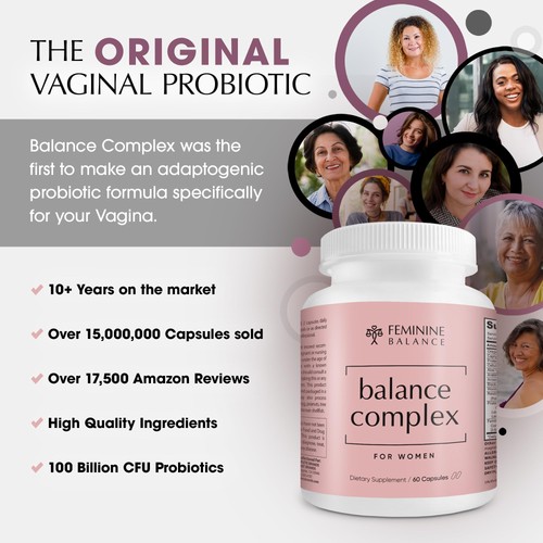 Balance Complex 17-in-1 Vaginal Health 100 Billion Probiotics for Women pH Ba... - Picture 2 of 8