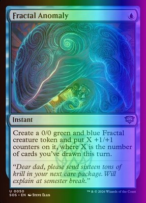 MTG Magic the Gathering Fractal Anomaly (50/444) Secrets of Strixhaven NM FOIL