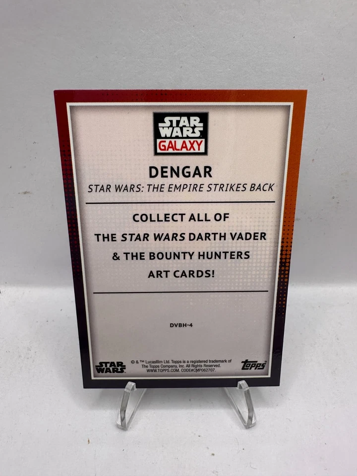 2023 Topps Star Wars Galaxy Chrome Dengar Bounty Aqua Refractor /199 #DVBH-4 - Image 2 of 2