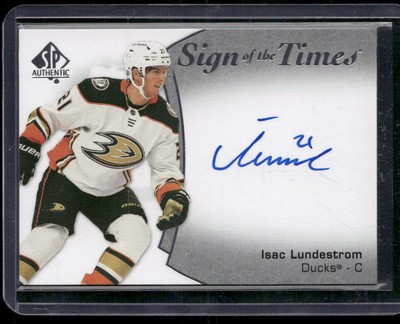 2021-22 SP Authentic #SOTT-IL Isac Lundestrom Sign of the Times AUTO