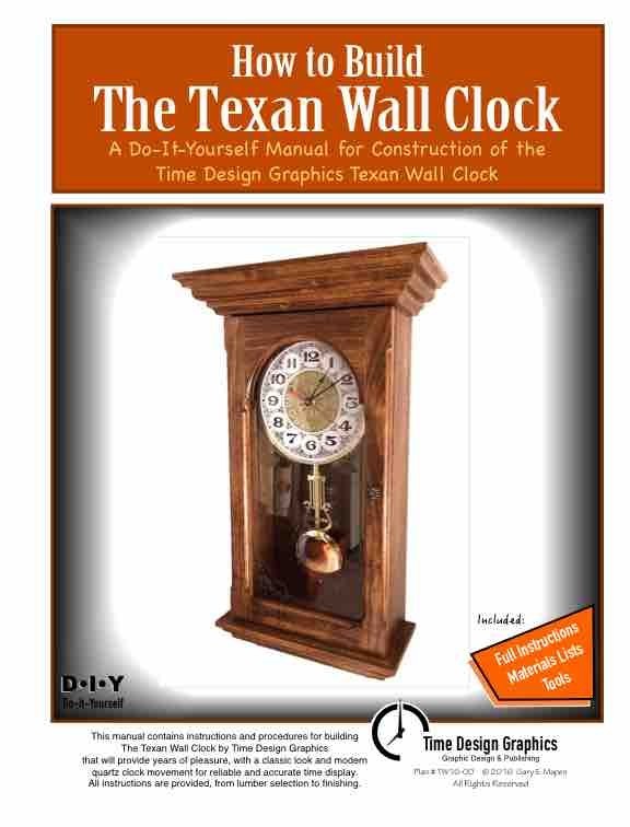 "How to Build the Texan Wall Clock" Woodworking Manual on CD-ROM (.pdf)