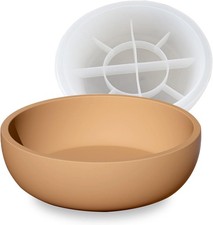 Big Round Bowl Resin Mold 8.2in Large Silicone Container Epoxy WHITE