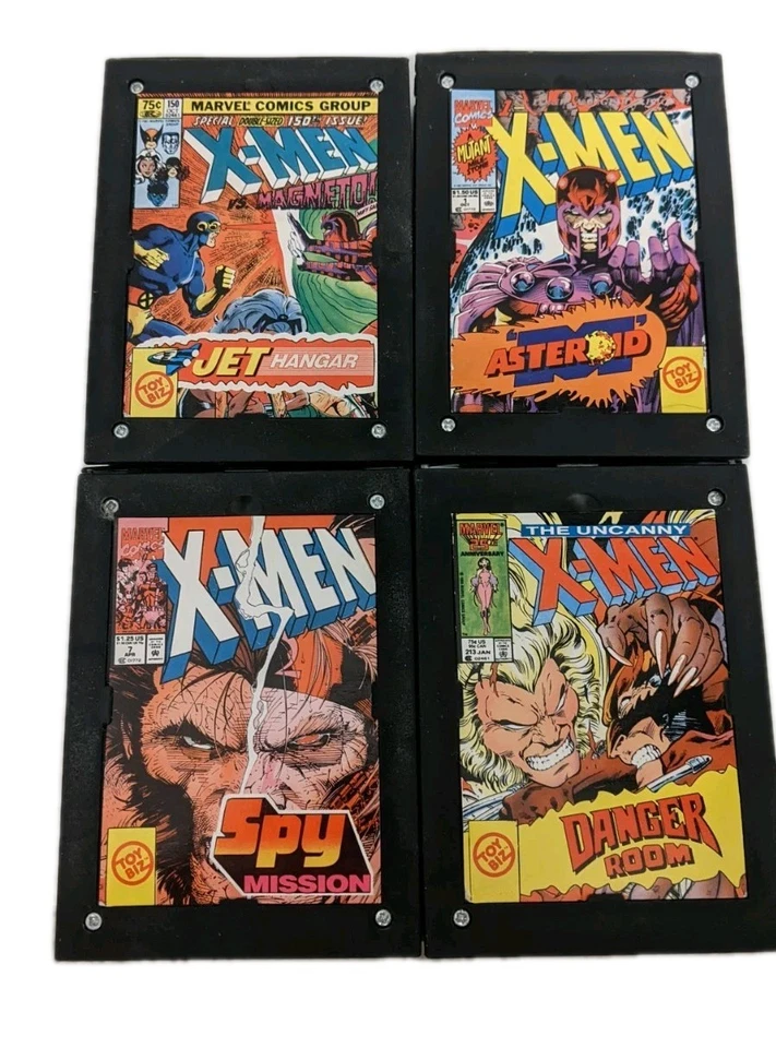 Lote de juegos de cómics de bolsillo ToyBiz X-Men Marvel. Juego de 4. Abierto en muy buen estado. Foto 2 de 3