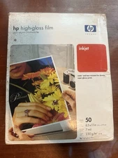 HP  8.5" x 11" High-Gloss Film Photo Paper, Ink Jet, 50 Sheets Sealed package