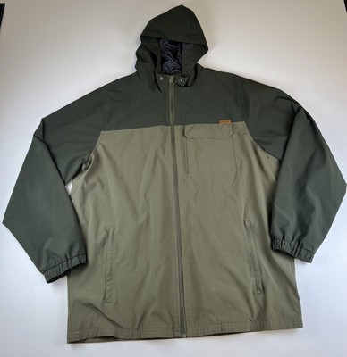 Voyager Jacket Mens XL Green Hooded Full Zip Outdoor Ripstop Utility Pockets