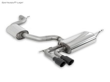 Milltek Sportauspuff-Anlage Seat Leon 1P + Cupra 2x80mm abgeschrägt in schwarz