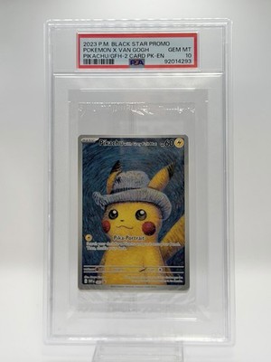 Pokemon Van Gogh Pikachu With Grey Felt Hat 085 Cello Pack PSA 10