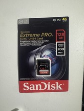 SanDisk Extreme PRO 128GB SDXC UHS-I U3 V30 200MB/s 4K UHD SD Card Class 10