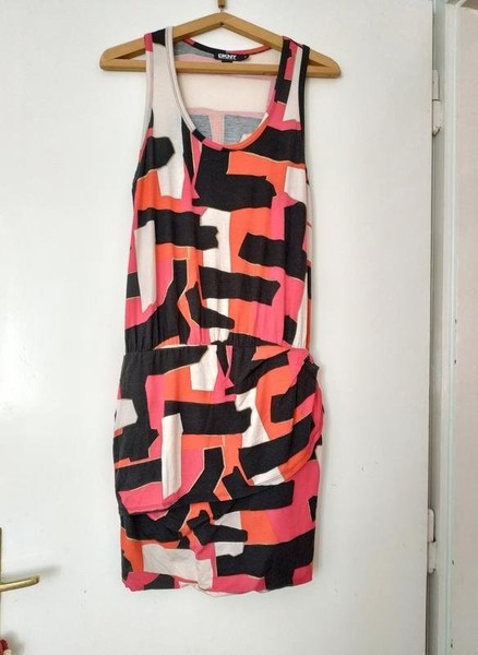 Women DKNY Dress Red Lyocell 38 / M / 46
