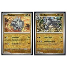 2 Card Pokemon TCG Collection - SV: Scarlet & Violet 151 - Rhyhorn & Rhydon LP