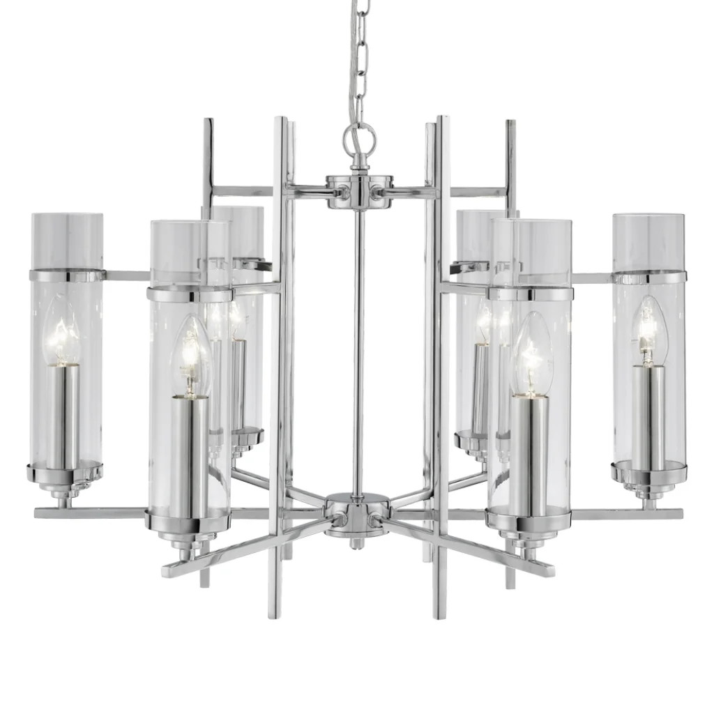 Ceiling Light Silver Milo 6 Chrome Searchlight 3096-6CC