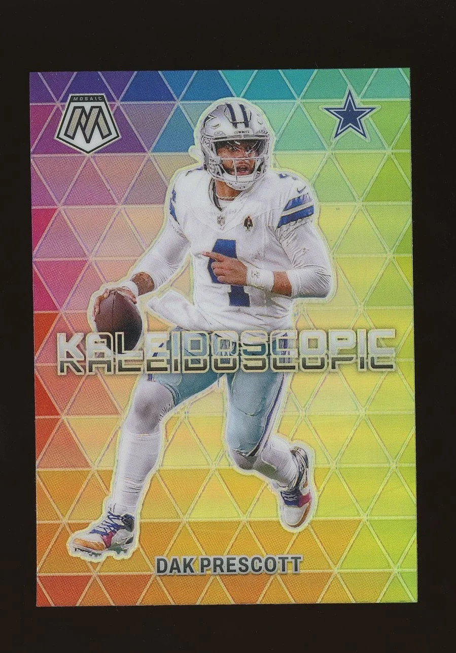Dak Prescott #10 Football Cards 2024 Panini Mosaic Kaleidoscopic trading card — raw and PSA graded price guide