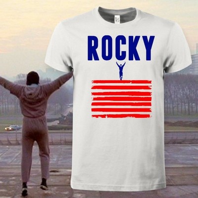 T-SHIRT ROCKY BALBOA CASUAL RETRO FILM TV BOXER USA 