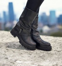 STIVALETTI DONNA 4US CESARE PACIOTTI ANFIBIO NERO 4BX122 BIKER INVERNO 2025 2026