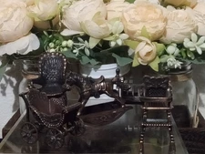 Lot of 5 Vintage 1970's Durham Industries Inc. Metal Dollhouse Furniture