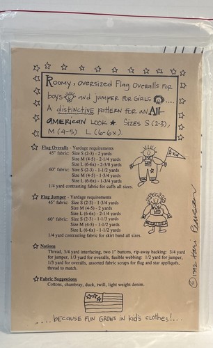 Mono bandera niño patrón costura Kari Pearson 1992 y jersey bandera niña - Imagen 1 de 2