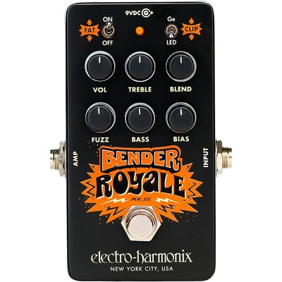 Electro-Harmonix Bender Royale Germanium Fuzz Effects Pedal - Black