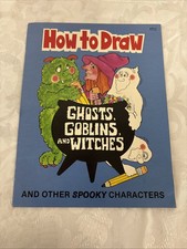 Vintage 1982 How To Draw Ghosts Goblins Witches Halloween Instruction Book