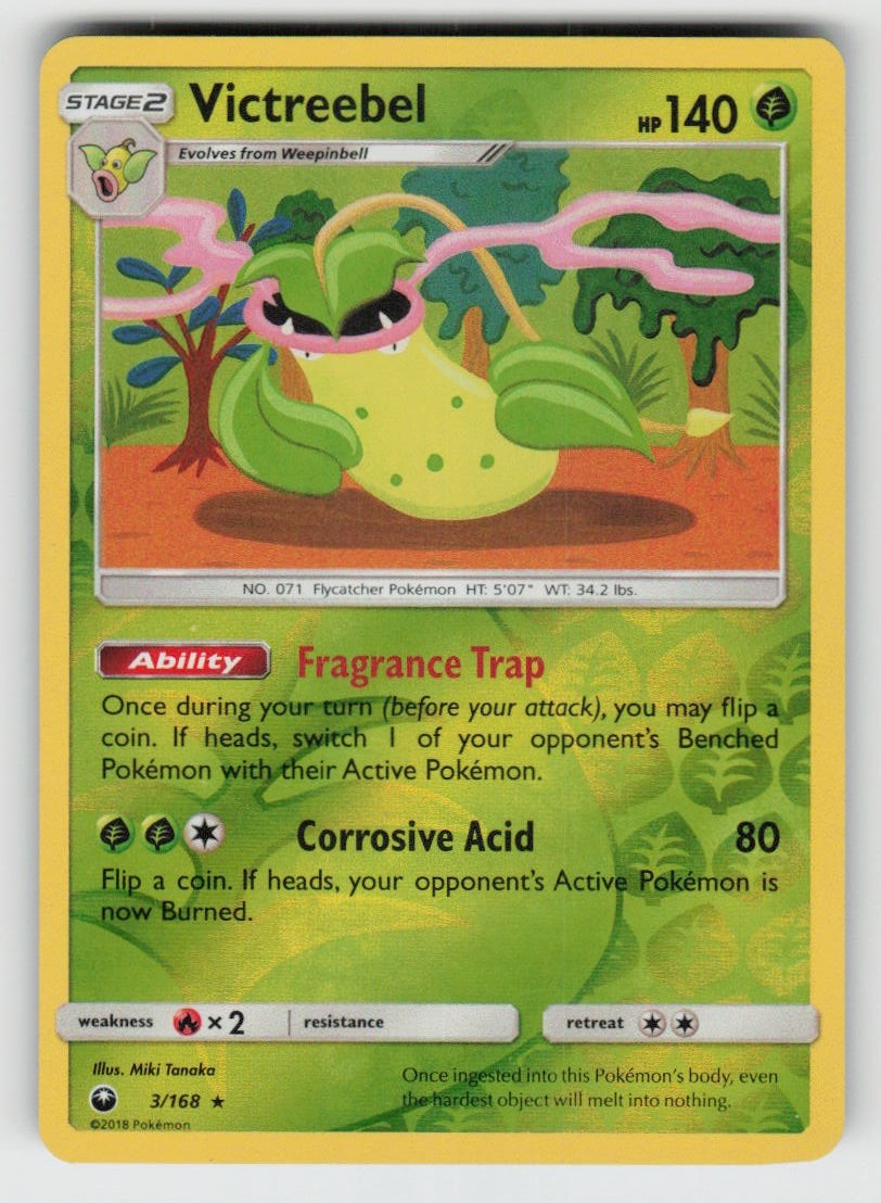 Reverse Holo Victreebel 3/168 Rare Celestial Storm Near Mint