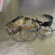 Women's Multicolor Animal Print Headband Lot Beaded Rhinestone Butterfly