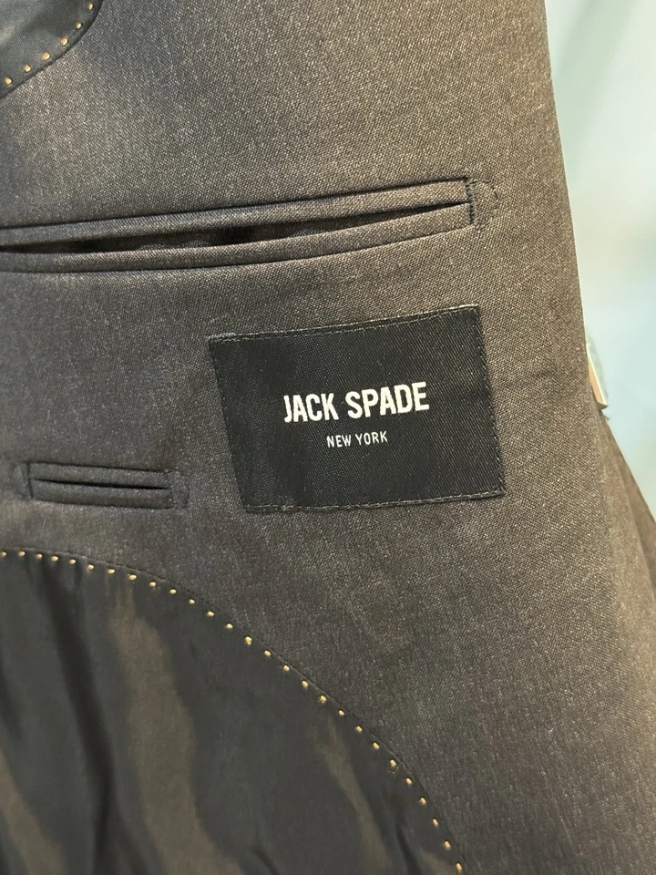 Traje Jack Spade, 42R, gris carbón, tela Tollegno 1900 Foto 4 de 4