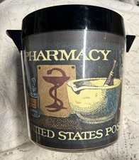 Vintage Rx Pharmacy US Postage Stamp , Ice Bucket by Thermo-Serv made in USA