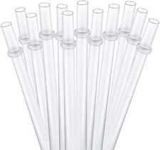 DAKOUFISH 15 inch Long Reusable Clear Plastic 15 Inch Pack of 12 ,