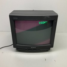 Sony Trinitron KV-13TR27 13 CRT Color TV Retro Gaming Tested Works No Remote