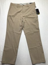 NWT CALLAWAY Pant Men 36x30 Chinchilla Tan Golf Chino Opti Dri UPF 50 Flex Waist