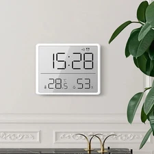 Ultra Thin Alarm Clock LCD Large Screen Digital Temperature Hygrometer Simple