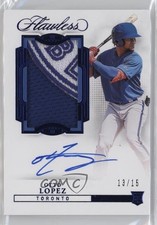2022 Panini Flawless Rookie Sapphire 13/15 Otto Lopez #RPA-OL Patch Auto 1co7