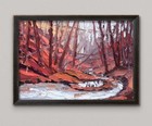 5x7 Contemporary Expressionist Forest Landscape Original Art Oil Painting