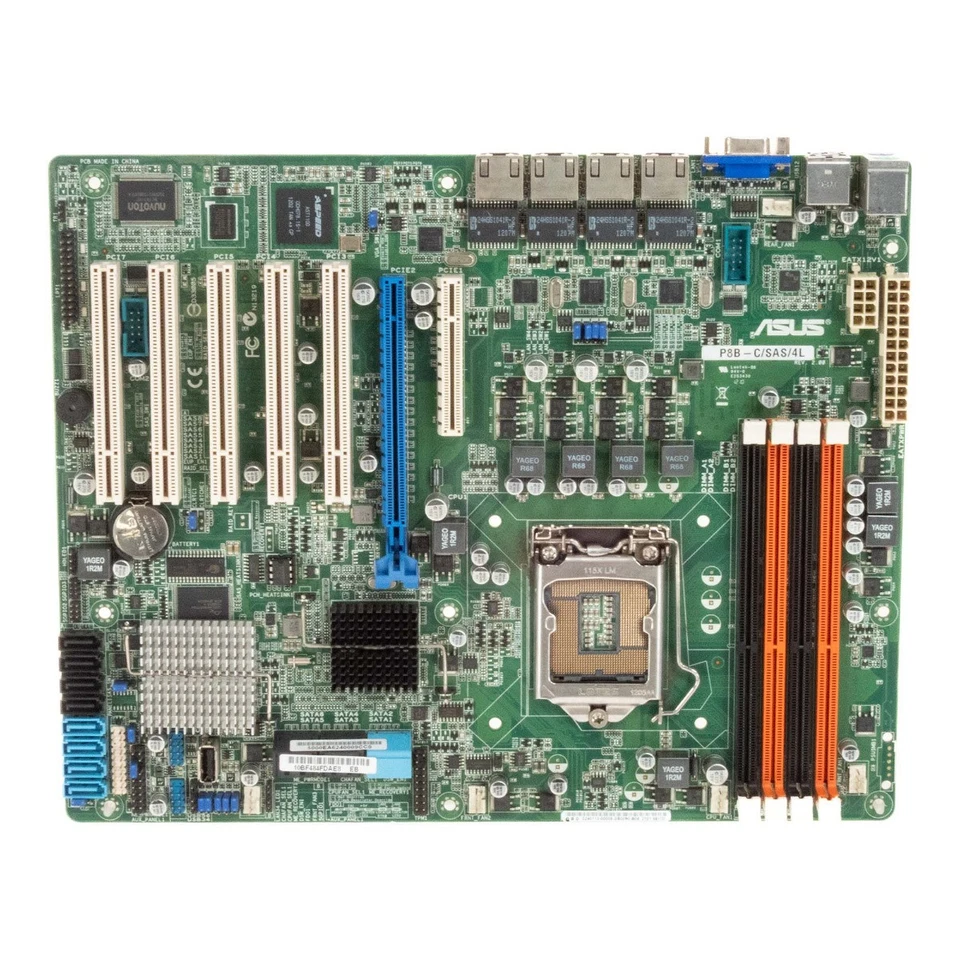 Server Mainboard ASUS P8b-c/ SAS/ 4l Socket LGA1155 DDR3 Pcie PCI ATX - Image 2 of 3