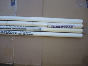 Vintage Monokote top flite Fabrikote,  Royal Thermalon, 4 rolls white