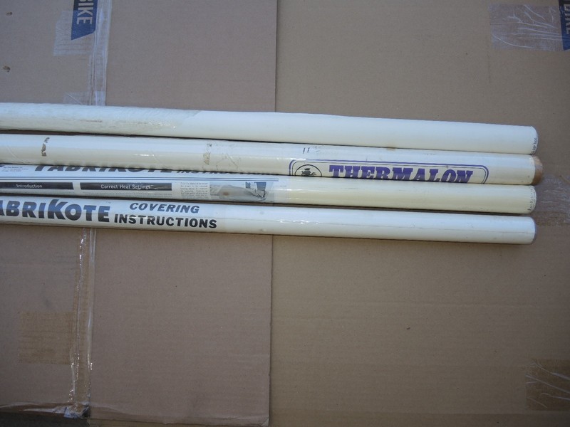 Vintage Monokote top flite Fabrikote,  Royal Thermalon, 4 rolls white