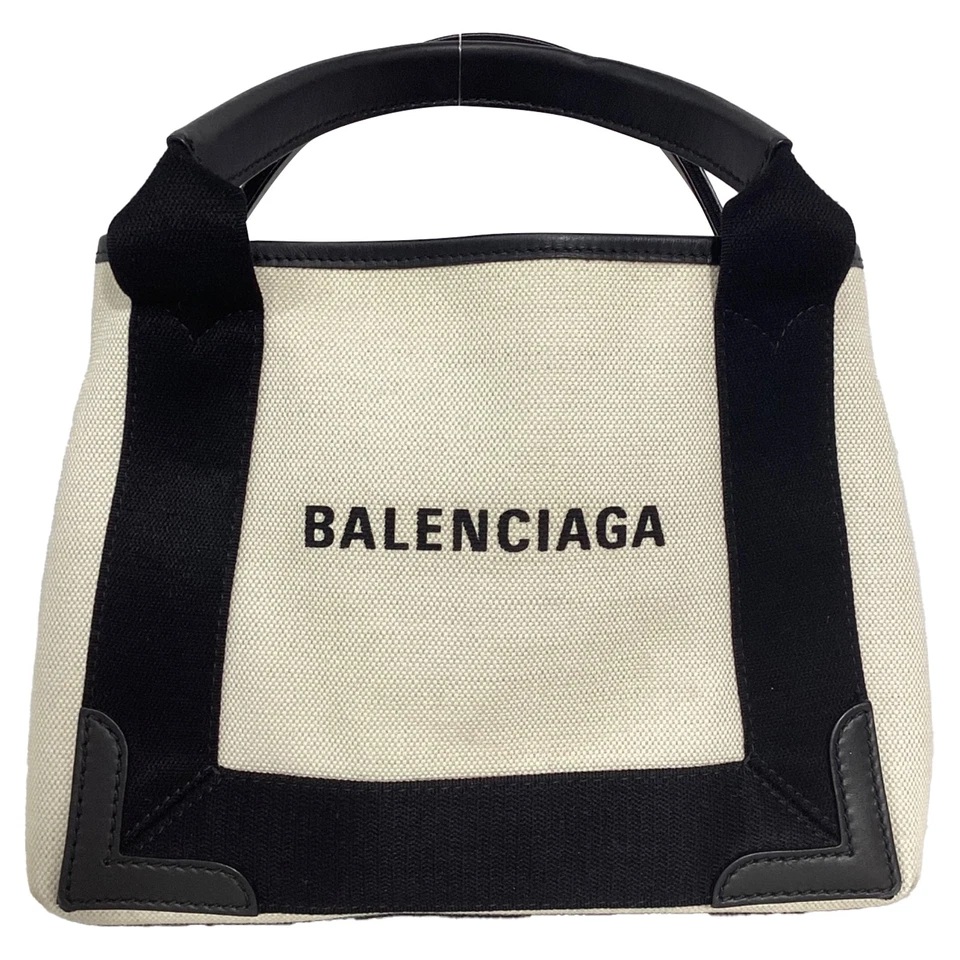 Balenciaga Xs Cabas Two-Toned Tote Bag With Pouch In Canvas Women White One Size