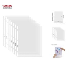 Sheet Protectors - 50 Sheets 4 mils Strong Extra Heavyweight Clear Top Load 8...