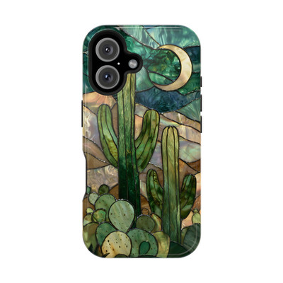 Desert Cactus Moon phone case | Impact-Resistant Case